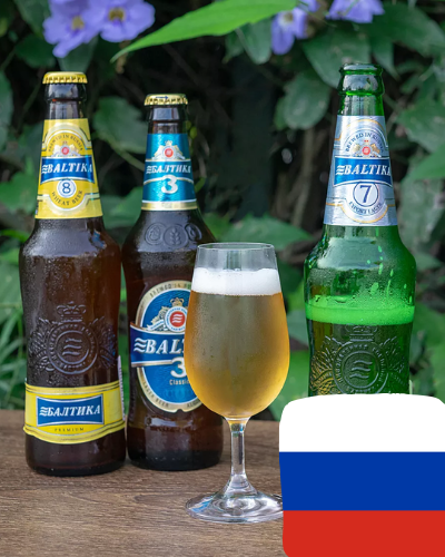 Cerveja Baltika 3, 8 e 7, da Rússia